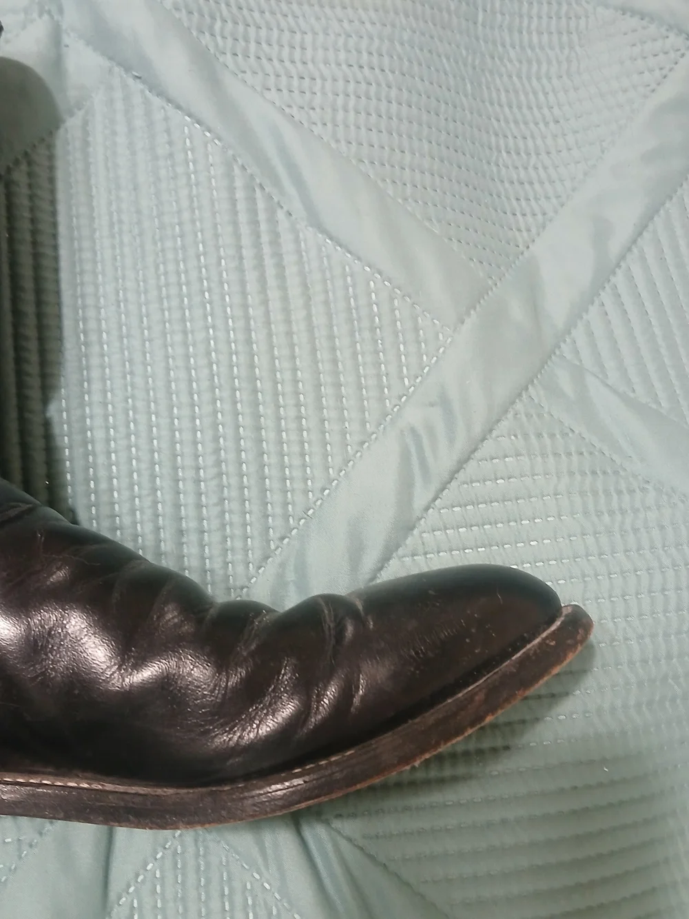 Men's Justins - Black Leather Mid-Calf Boots WESTERN Style 3133 Size 9 D